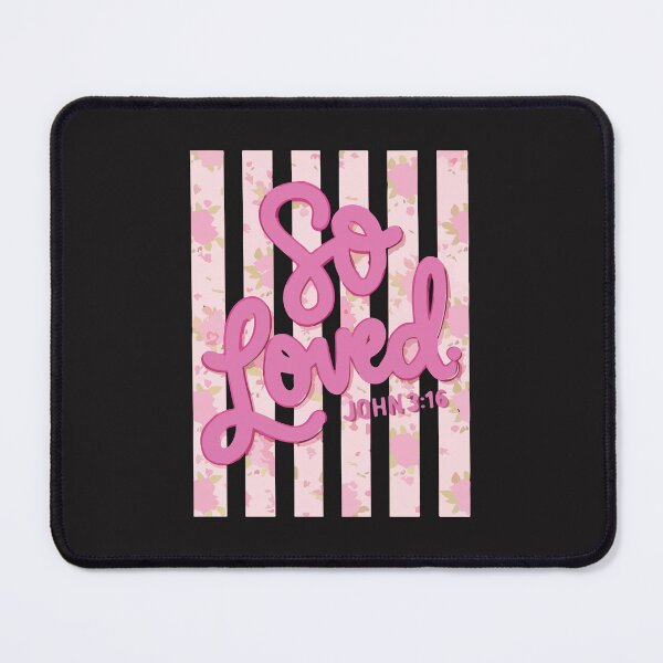 Item preview, Loved John 3:16 Floral Christian Faith Colorful Striped Design designed and sold by kiralynstration.