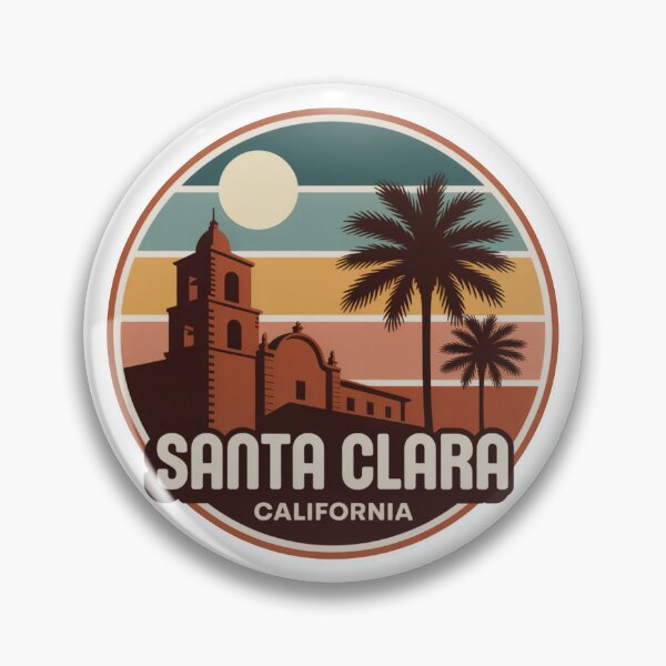 Item preview, Santa Clara California: Mission Sunset Badge designed and sold by CircinusStore.