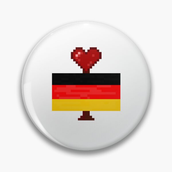 Item preview, Pixel I Love Germany Flag designed and sold by Ally-Bee33.