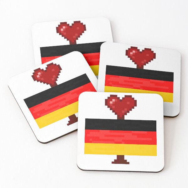 Item preview, Pixel I Love Germany Flag designed and sold by Ally-Bee33.