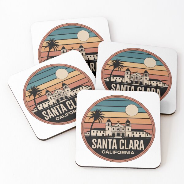 Item preview, Santa Clara California: Retro Mission Skyline Badge designed and sold by CircinusStore.