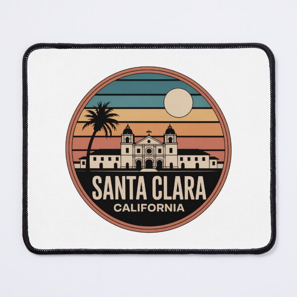 Item preview, Santa Clara California: Retro Mission Skyline Badge designed and sold by CircinusStore.