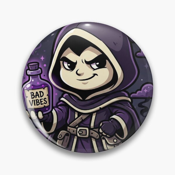 Item preview, Bad Vibes Merchant Sticker | Funny Dark Humor  Sarcastic Fantasy Poison Nonchalant Sticker designed and sold by ChaosAndChill.