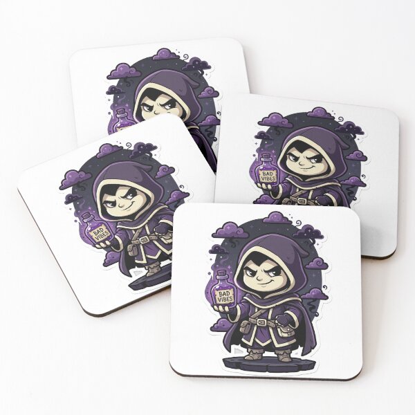 Item preview, Bad Vibes Merchant Sticker | Funny Dark Humor  Sarcastic Fantasy Poison Nonchalant Sticker designed and sold by ChaosAndChill.