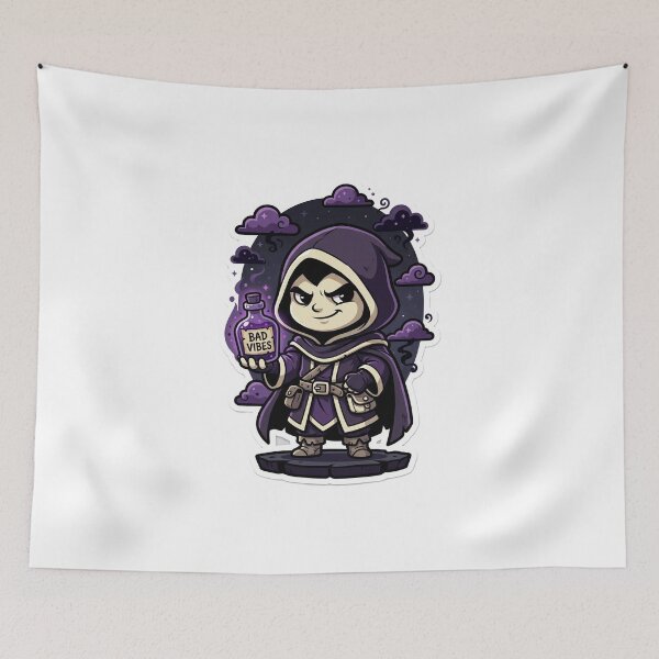 Item preview, Bad Vibes Merchant Sticker | Funny Dark Humor  Sarcastic Fantasy Poison Nonchalant Sticker designed and sold by ChaosAndChill.