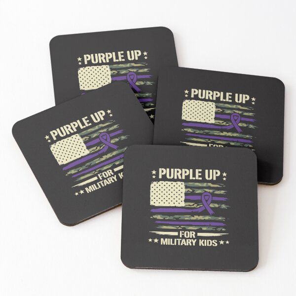 Item preview, Purple Up for Military Kids Camo Flag Month of the Military Child Design designed and sold by kiralynstration.