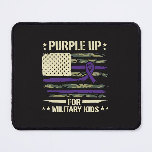 Item preview, Purple Up for Military Kids Camo Flag Month of the Military Child Design designed and sold by kiralynstration.