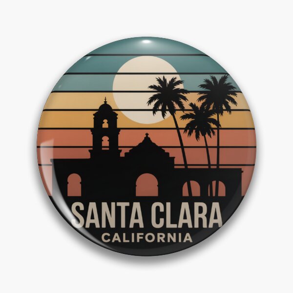 Item preview, Santa Clara California: Retro Mission Palm Sunset  designed and sold by CircinusStore.
