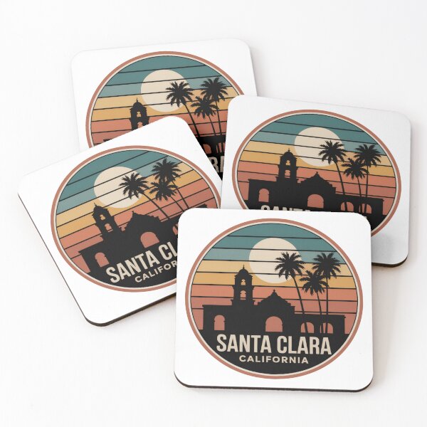 Item preview, Santa Clara California: Retro Mission Palm Sunset  designed and sold by CircinusStore.
