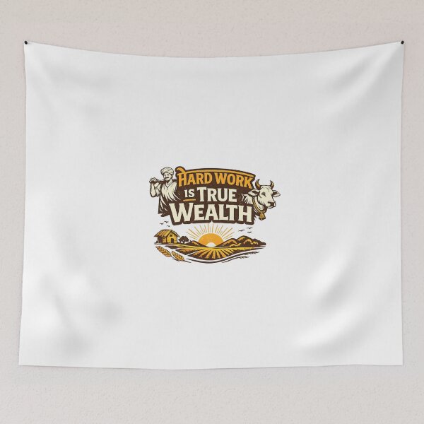 Item preview, Hard Work is True Wealth T-Shirt | Farmer Life Rural Motivation Design designed and sold by ArtWaveStudio8.