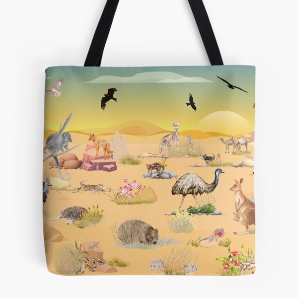 Item preview, Australian wildlife animals in desert background designed and sold by thefrenchyviet.