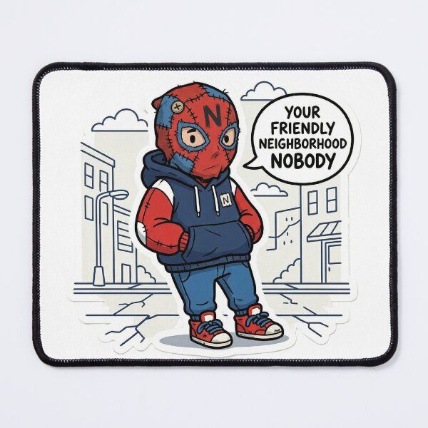 Item preview, Your Friendly Neighborhood Nobody Sticker | Funny  Sarcastic Superhero Parody Humor Sticker designed and sold by ChaosAndChill.