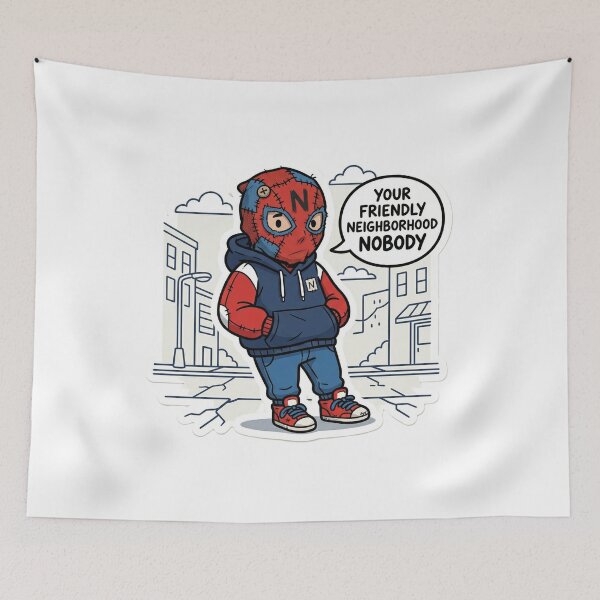 Item preview, Your Friendly Neighborhood Nobody Sticker | Funny  Sarcastic Superhero Parody Humor Sticker designed and sold by ChaosAndChill.