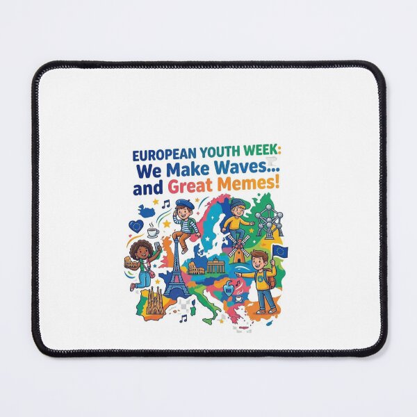 Item preview, European Youth Week – We Make Waves & Great Memes | Fun Europe Travel Cartoon Design designed and sold by Sushikidsntod.