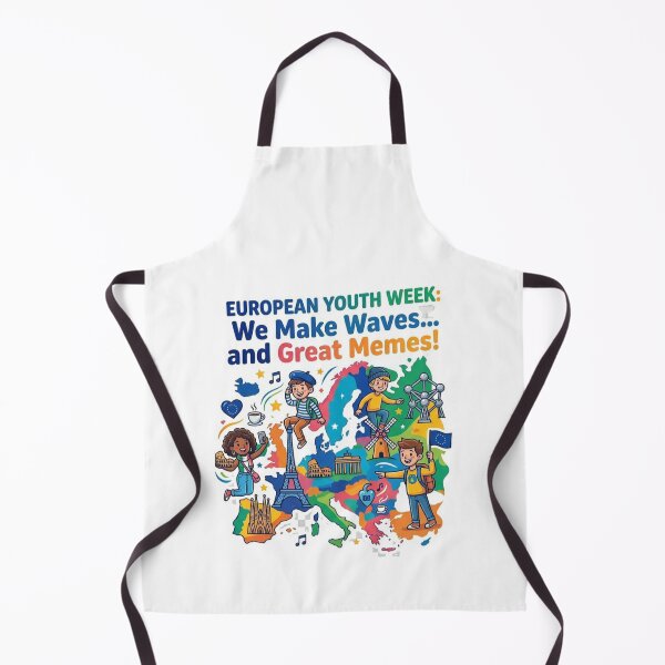 Item preview, European Youth Week – We Make Waves & Great Memes | Fun Europe Travel Cartoon Design designed and sold by Sushikidsntod.
