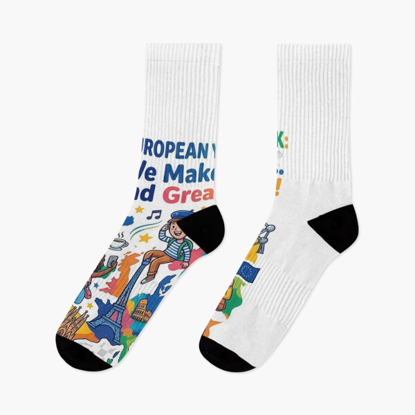 Item preview, European Youth Week – We Make Waves & Great Memes | Fun Europe Travel Cartoon Design designed and sold by Sushikidsntod.