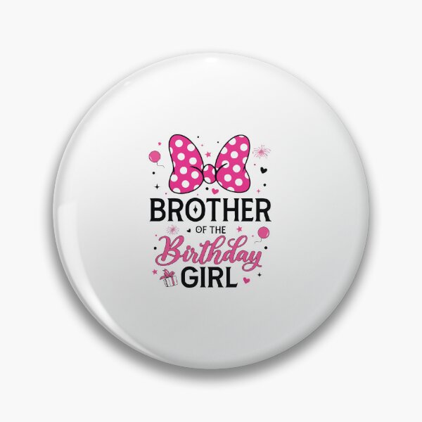 Item preview, Brother of the Birthday Girl Cute Pink Bow Family Matching Party Design designed and sold by kiralynstration.