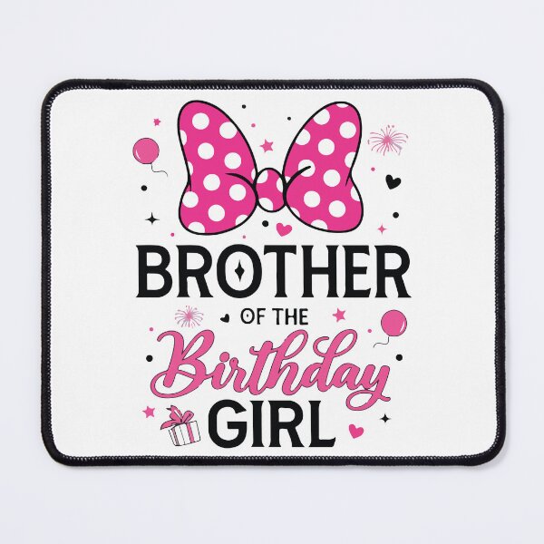 Item preview, Brother of the Birthday Girl Cute Pink Bow Family Matching Party Design designed and sold by kiralynstration.