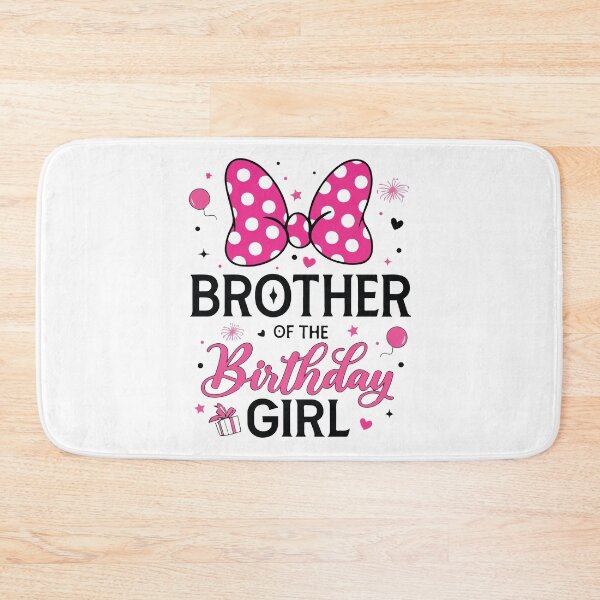 Item preview, Brother of the Birthday Girl Cute Pink Bow Family Matching Party Design designed and sold by kiralynstration.