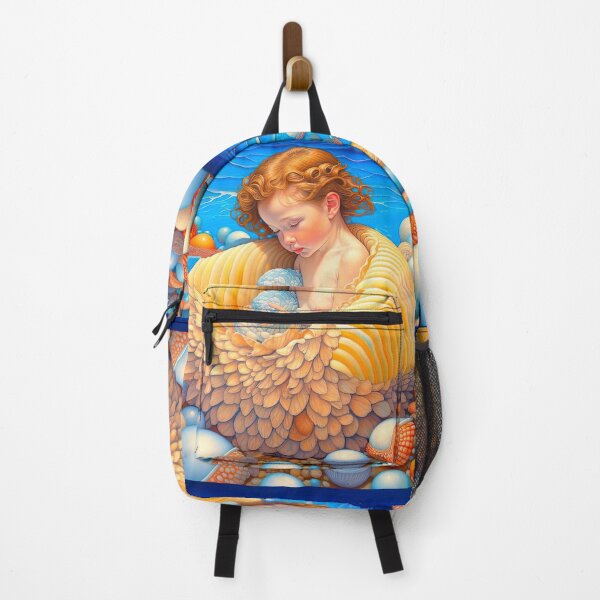 Item preview, Mermaid Baby Playing with Seashells Hyperrealistic Fantasy Ocean Art designed and sold by LanaGustavsson.