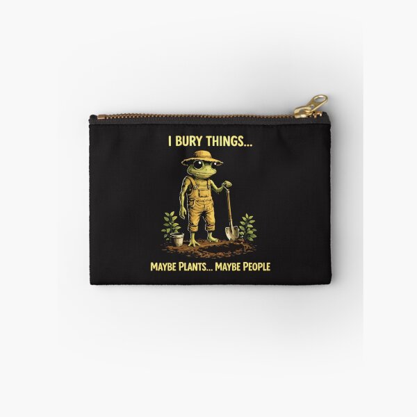 Item preview, I Bury Things Maybe Plants Maybe People Funny Frog Gardening Humor designed and sold by kiralynstration.