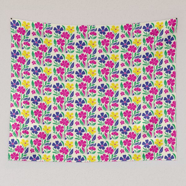 Item preview, Cool Colorful Capacious Folk Floral Abstract Design designed and sold by CharlottePlaceArt.