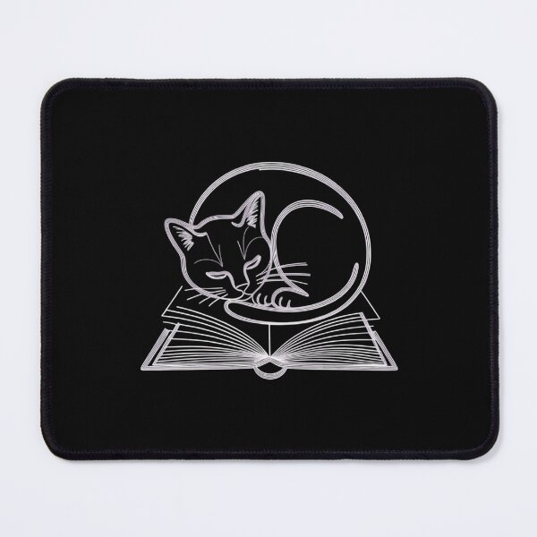 Item preview, Cat on Books Lover Reading Cat Line designed and sold by IdunayaStore.