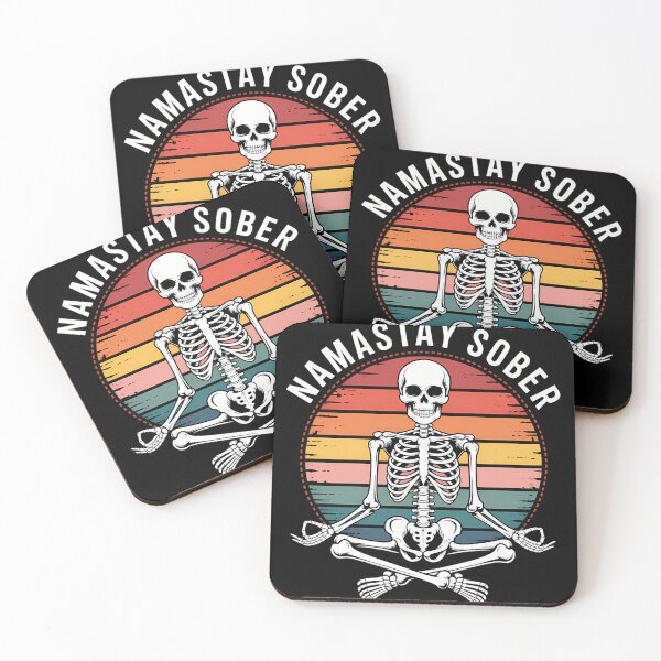 Item preview, Funny Skeleton Position Yoga Sober Addiction Recovery designed and sold by waislumekinwye.