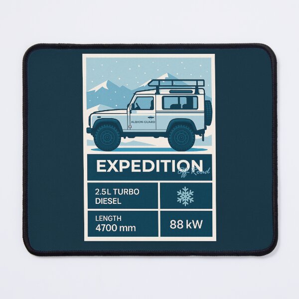 Item preview, Winter Overland 4x4 Illustration in Snowy Expedition designed and sold by KrintoryTees.