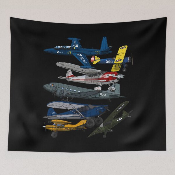 Item preview, Vintage Aircraft Collection Aviation Retro Plane Tee designed and sold by Emberglowo.