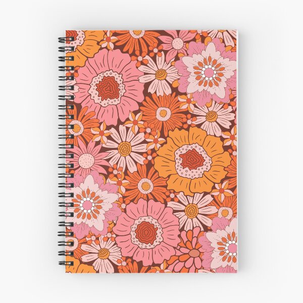 Item preview, 70s Style Orange and Pink Floral Pattern Groovy Vibes Retro Vintage Daisy FlowersDesign designed and sold by CreativeCanvas8.