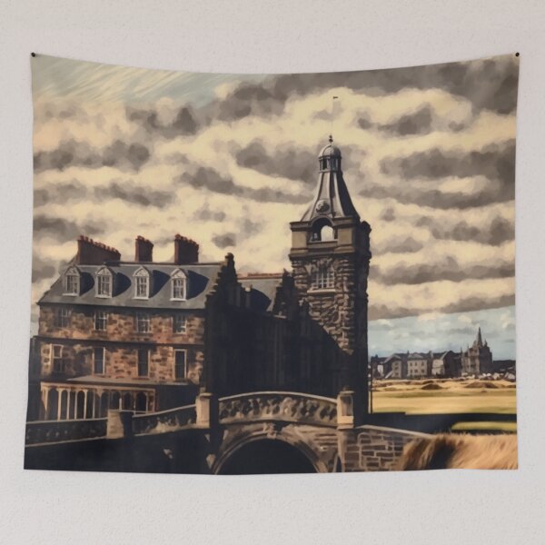 Item preview, at the Old Course, St. Andrews: A Golf Poster Celebrating the Birthplace of Golf designed and sold by VC-prints.