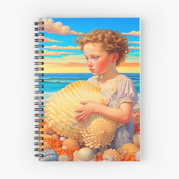 Item preview, Mermaid Baby Playing with Seashells Hyperrealistic Fantasy Ocean Art designed and sold by LanaGustavsson.