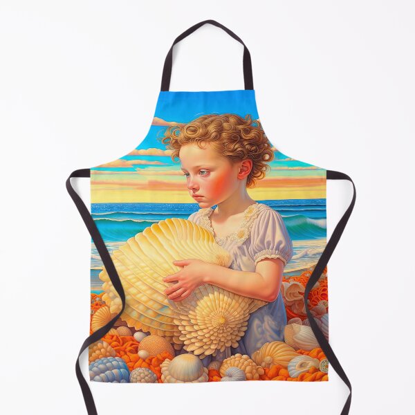 Item preview, Mermaid Baby Playing with Seashells Hyperrealistic Fantasy Ocean Art designed and sold by LanaGustavsson.