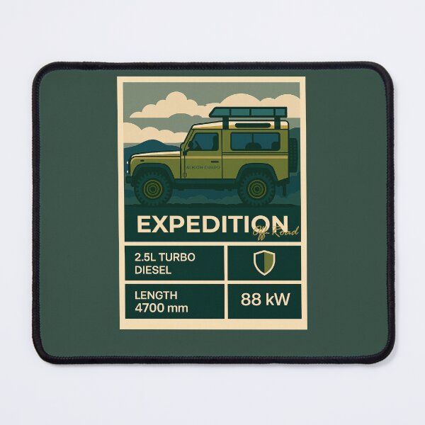 Item preview, Mountain Trail Overland Vehicle Illustration in Retro Expedition Style designed and sold by KrintoryTees.