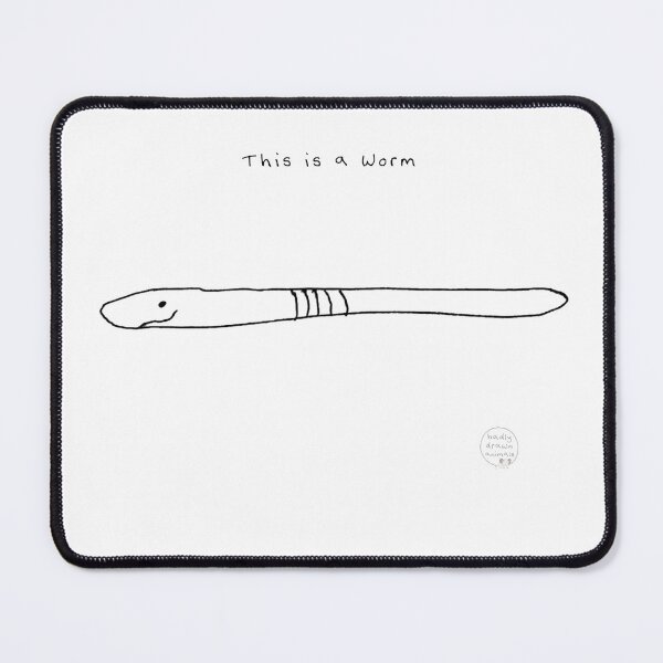 Item preview, This is a Worm - Happy Worm - Badly Drawn Animal designed and sold by Badly Drawn Animals.