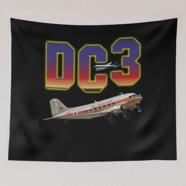 Item preview, DC-3 Vintage Airplane Sunset Aviation Tee designed and sold by Emberglowo.