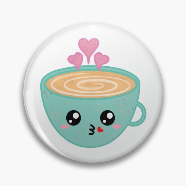 Item preview, Cute Kawaii Coffee Cup with Heart Steam Art designed and sold by ConysArt.