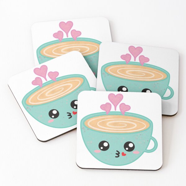 Item preview, Cute Kawaii Coffee Cup with Heart Steam Art designed and sold by ConysArt.