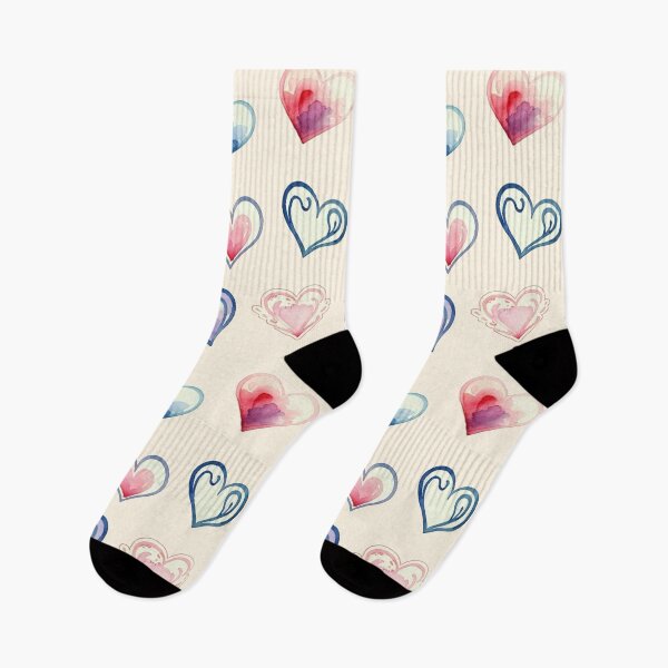 Item preview, Soft Love Collection Colorful Watercolor Hearts designed and sold by MoxisWatercolor.