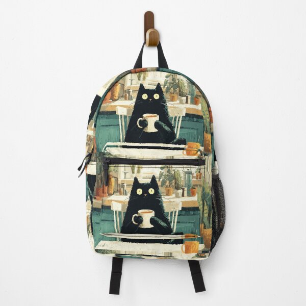 Item preview, Cozy Black Cat with Tea in Kitchen designed and sold by Erika Kaisersot.