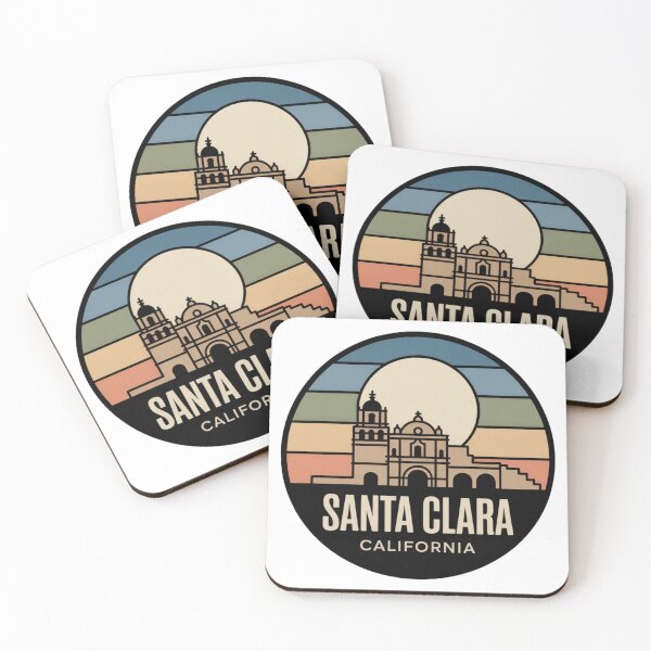 Item preview, Santa Clara California: Retro Mission Sunset Circle Badge designed and sold by CircinusStore.