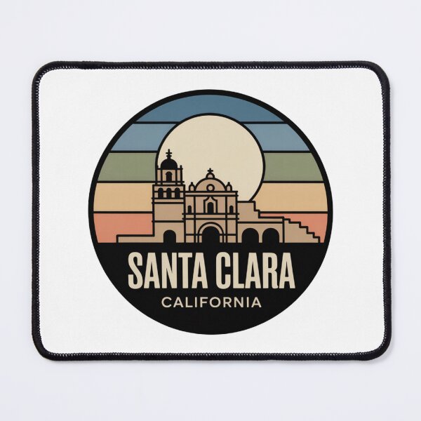 Item preview, Santa Clara California: Retro Mission Sunset Circle Badge designed and sold by CircinusStore.