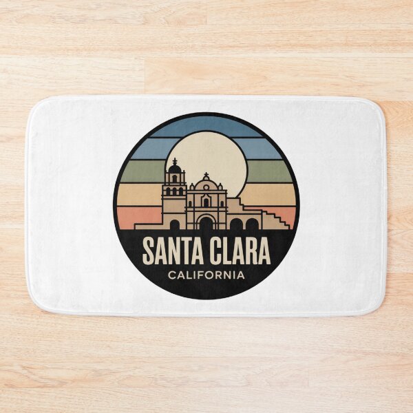 Item preview, Santa Clara California: Retro Mission Sunset Circle Badge designed and sold by CircinusStore.