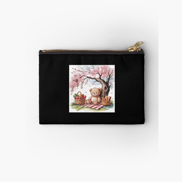 Item preview, Bear Having A Picnic Under A Tree. Blanket Basket Fruits designed and sold by FaithAbbott.