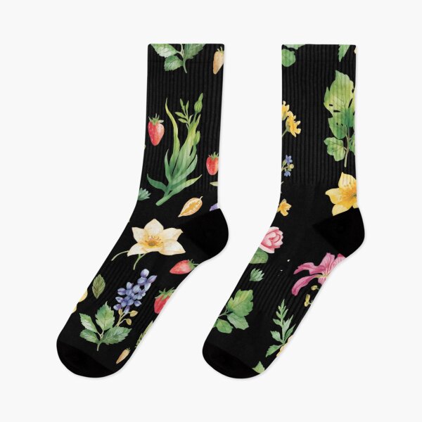 Item preview, Wildflowers and strawberries watercolor set designed and sold by uunaa.