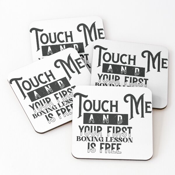 Item preview, Touch Me First Boxing Lesson Free - Funny Vintage Boxing Quote designed and sold by FightModeStudio.