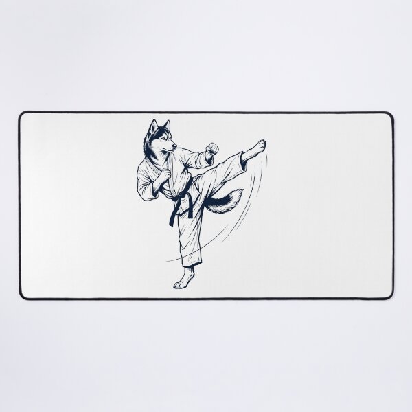Item preview, Vintage Siberian Husky Doing Karate Martial Art Dog Lover designed and sold by TerryConnells.