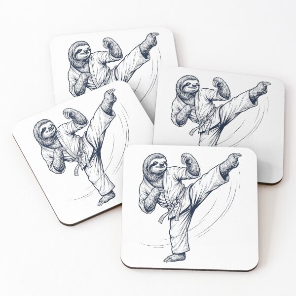 Item preview, Vintage Sloth Doing Karate Martial Art Animal Lover designed and sold by TerryConnells.