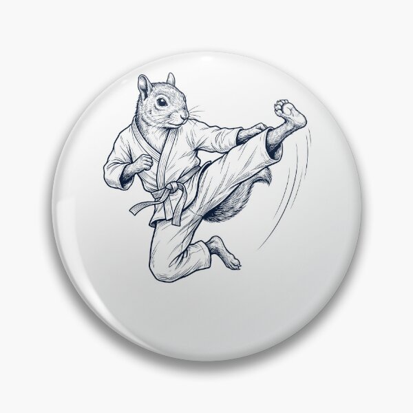 Item preview, Vintage Squirrel Doing Karate Martial Art Animal Lover designed and sold by TerryConnells.